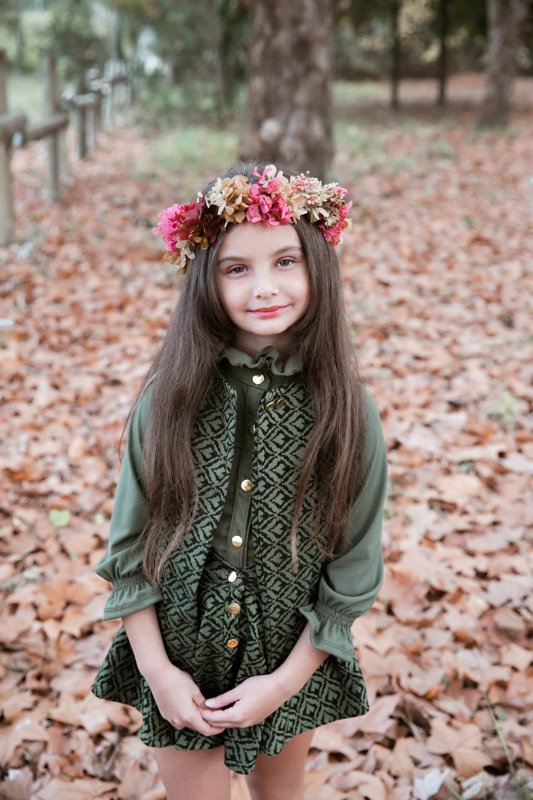 Chaleco estampado verde niñas - Imagen 5