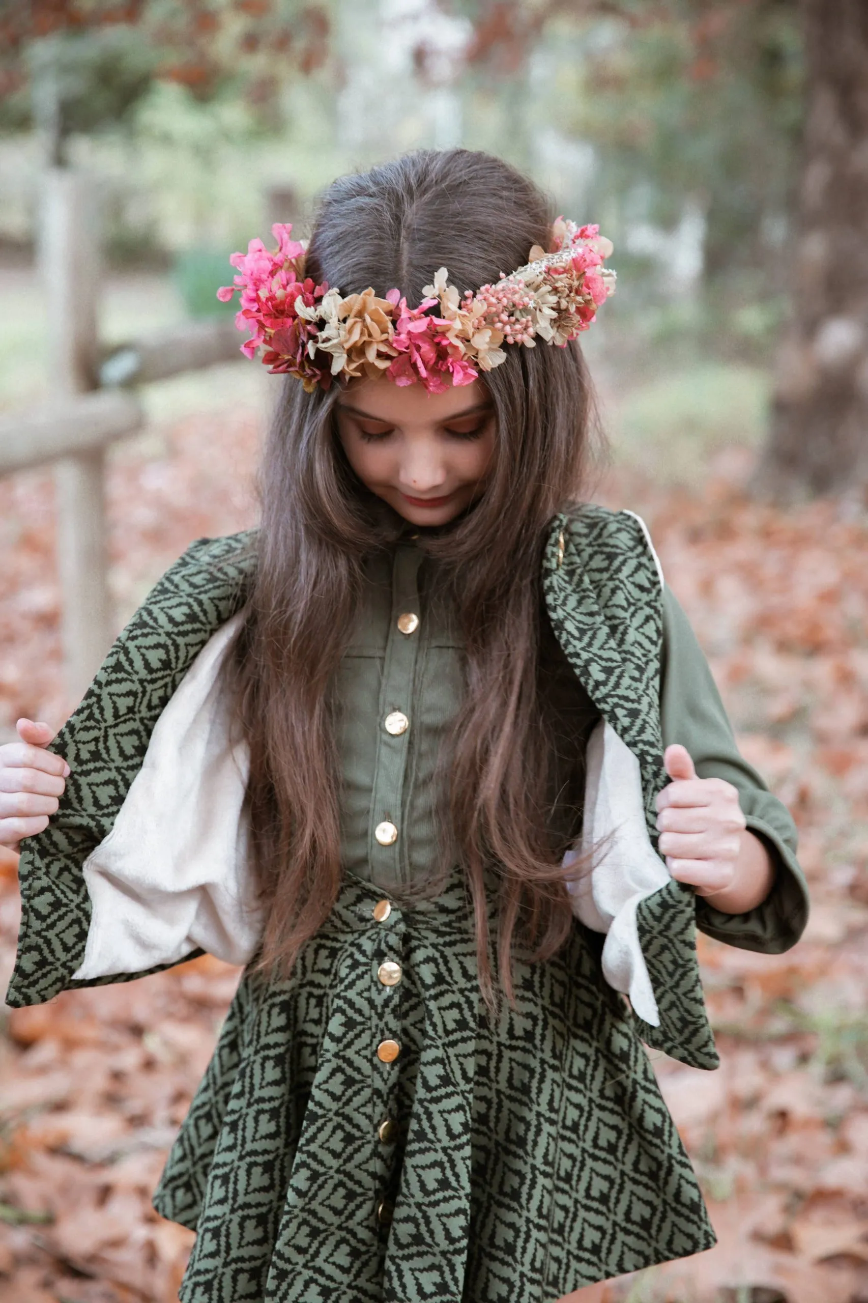 Chaleco estampado verde niñas - Imagen 8