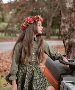 Falda Campana Verde para Niñas