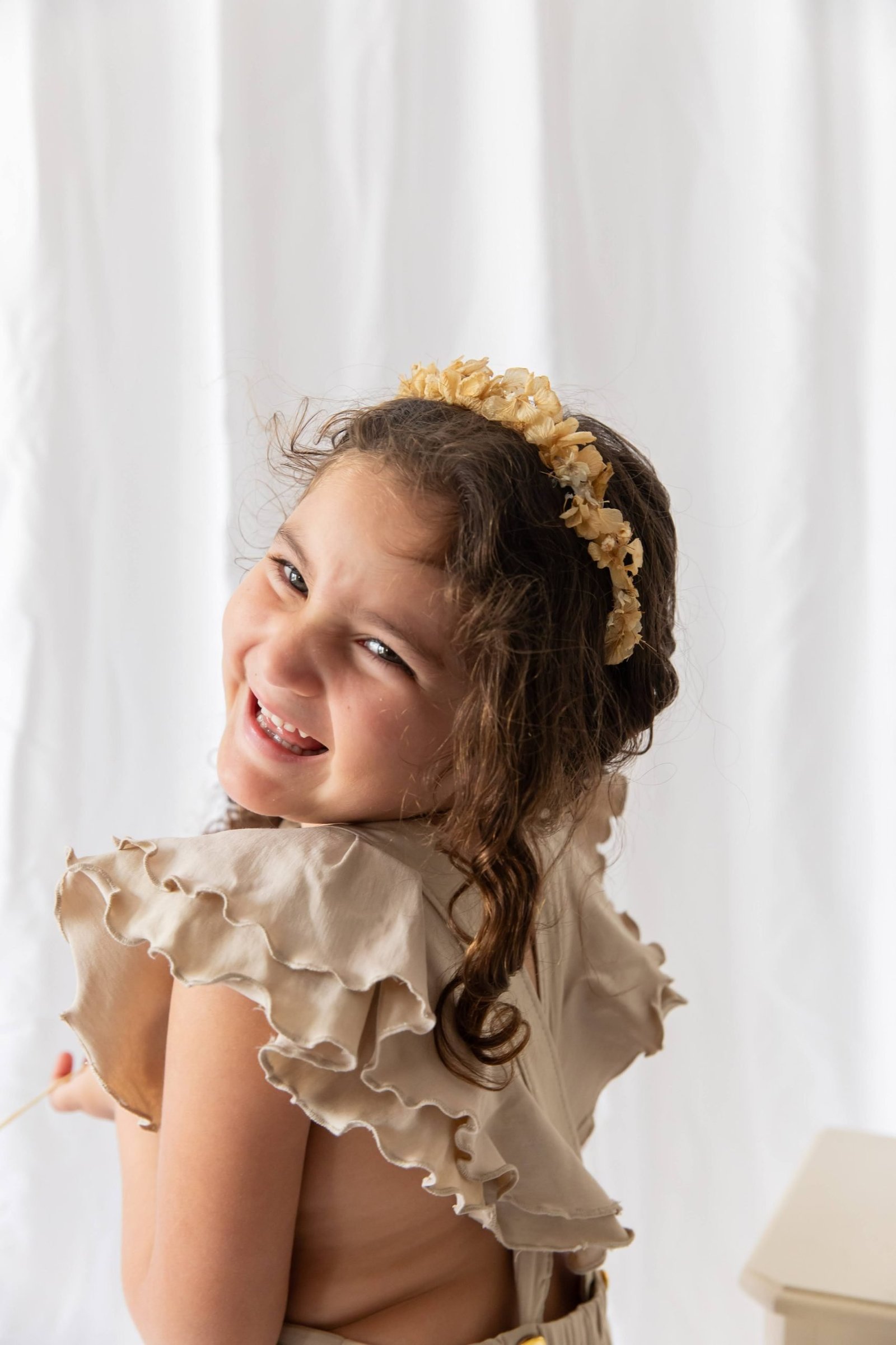 Jumper beige con Margaritas Bordadas - Imagen 8