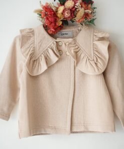 Alternative view of Saco Cora Modal con Frisa y Cuello Babero con Volados beige