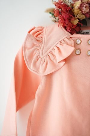 Alternative view of Saco Cora – Modal con Frisa y Cuello Babero con Volados