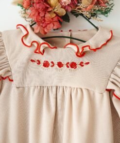 Alternative view of Vestido Morley Flores Rojas