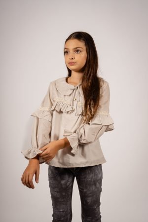 Alternative view of Blusa Voile Beige Puntilla Romántica