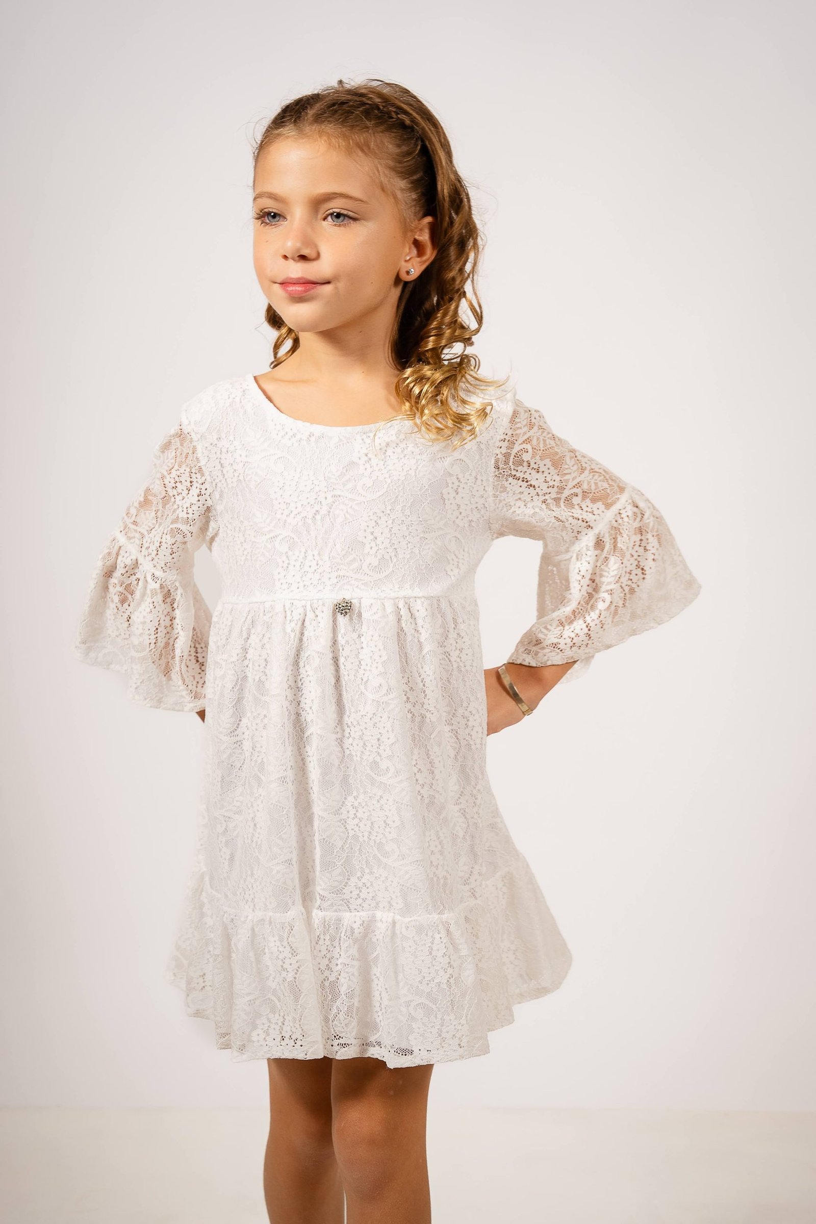 Vestido Encaje Vintage Niña - Imagen 4