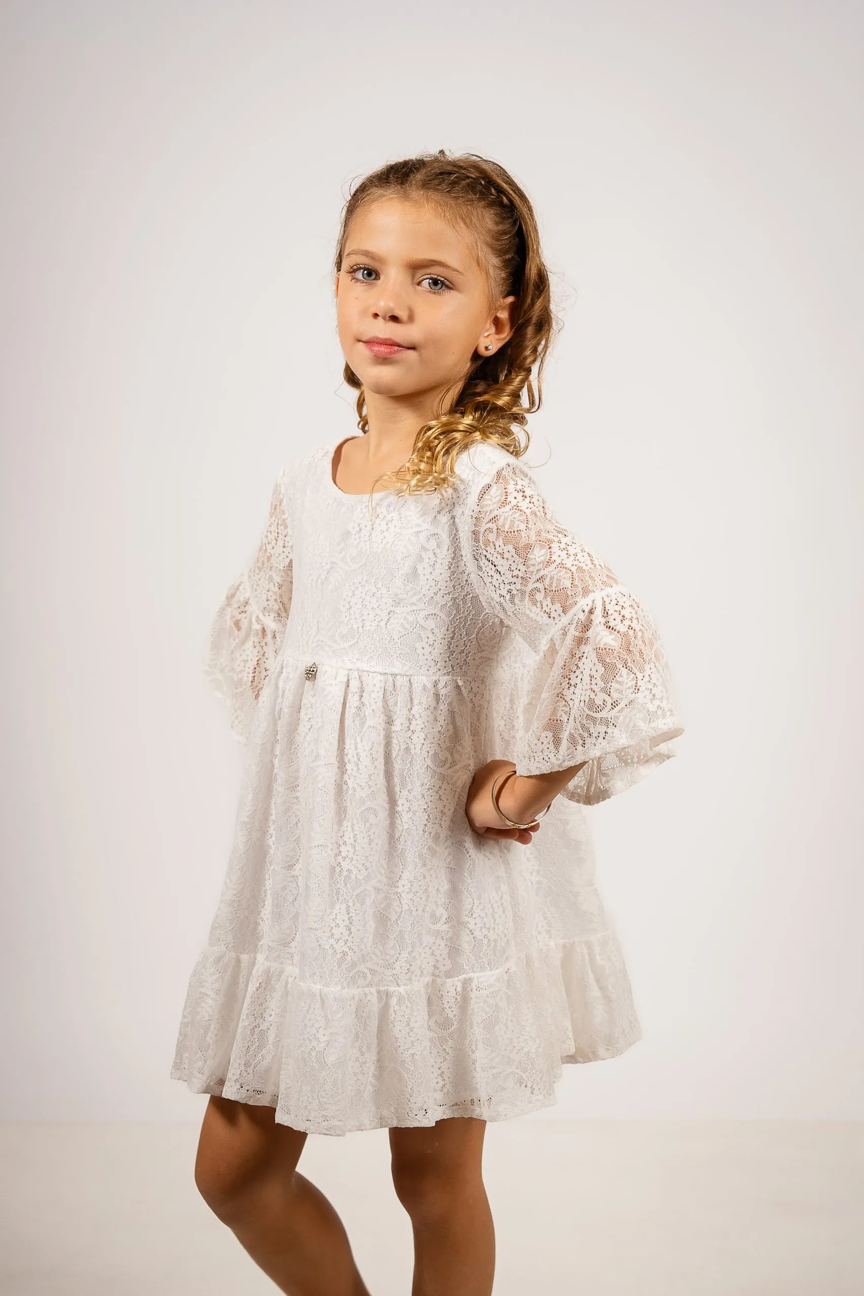 Vestido Encaje Vintage Niña - Imagen 8