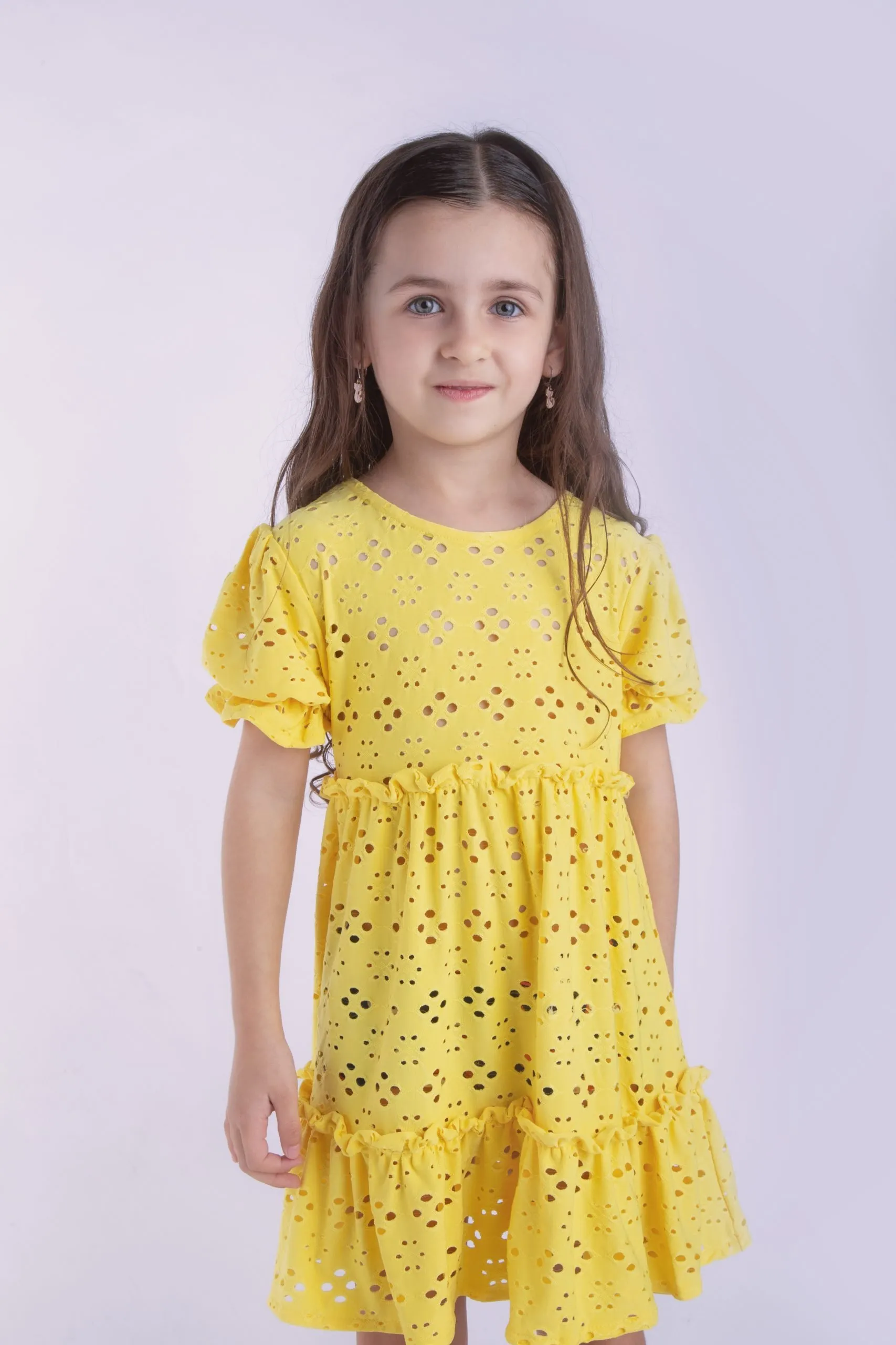 Vestido Renata de Broderie amarillo - Imagen 4