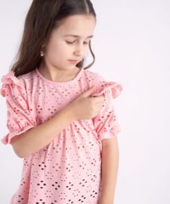 Alternative view of BLUSA DE BRODERIE ELASTIZADA ROSA