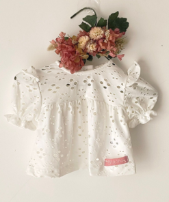 Alternative view of Blusa Broderie Blanca Manga Corta
