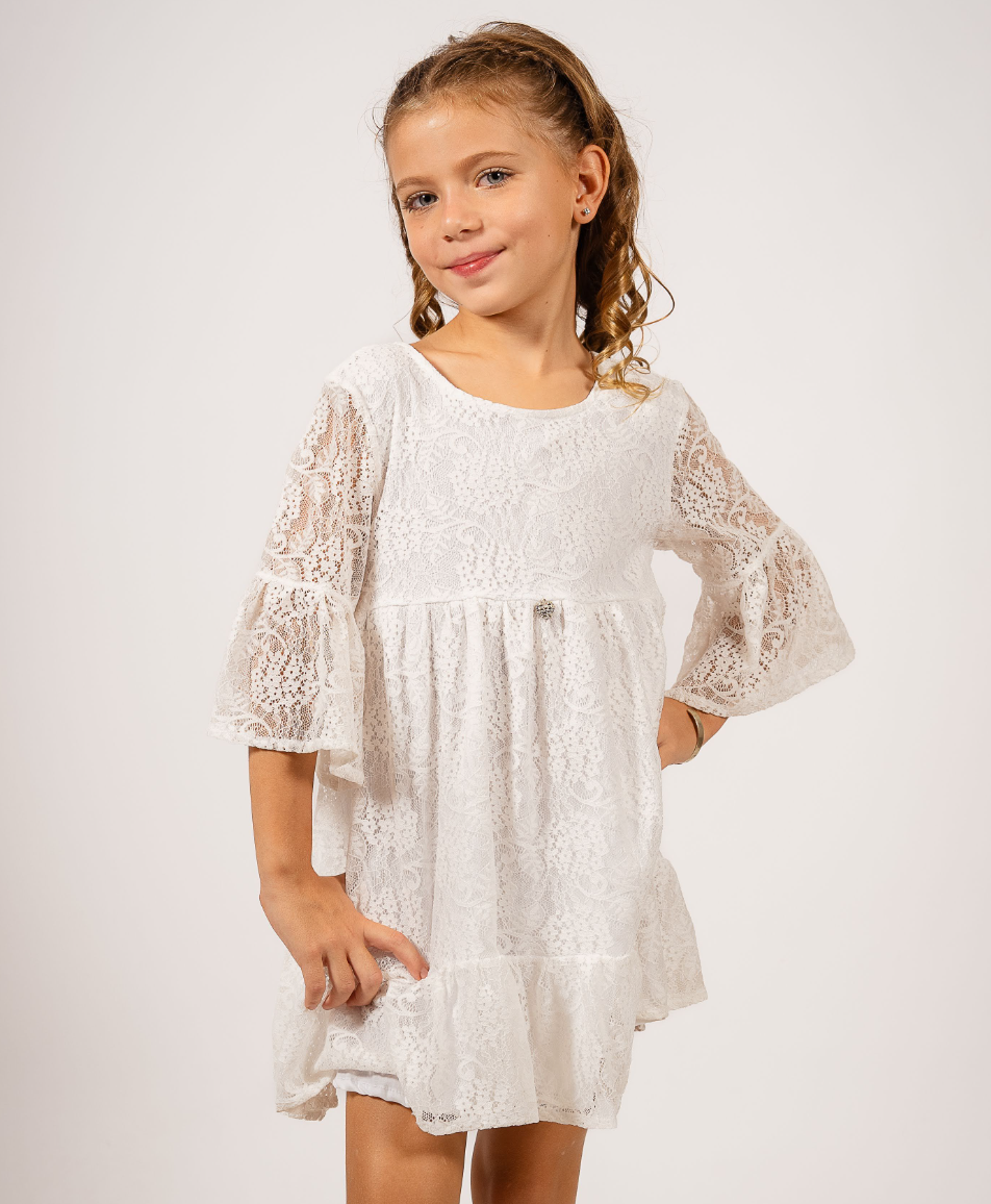 Vestido Encaje Vintage Niña