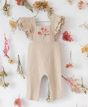 Jumper beige con Margaritas Bordadas