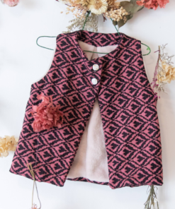 Chaleco estampado rosa niñas