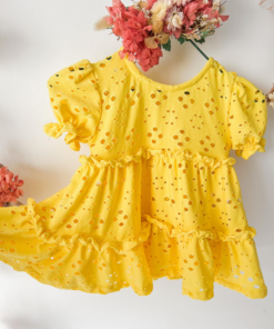 Alternative view of Vestido Renata de Broderie amarillo