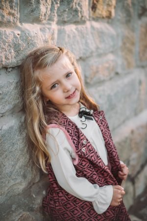 Alternative view of Chaleco estampado rosa niñas