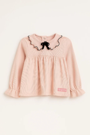 Blusa morley rosa cuello bebé