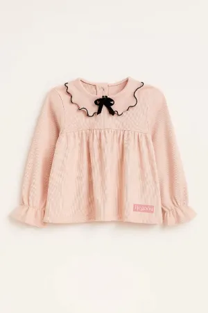 Blusa morley rosa cuello bebé
