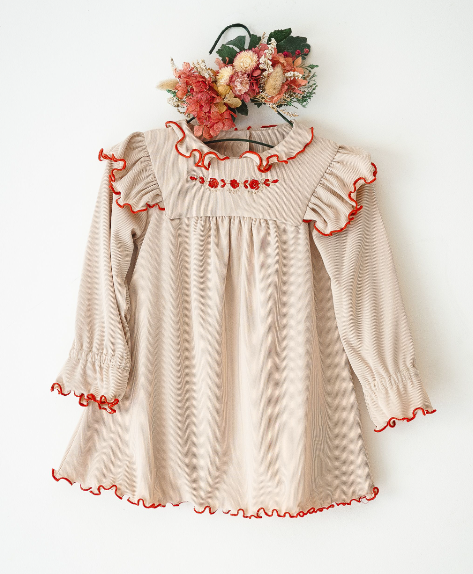 Vestido Morley Flores Rojas