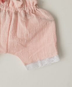 Alternative view of Pantalón corto de gasa con puntilla para niñas | Liviano y delicado - Begoña