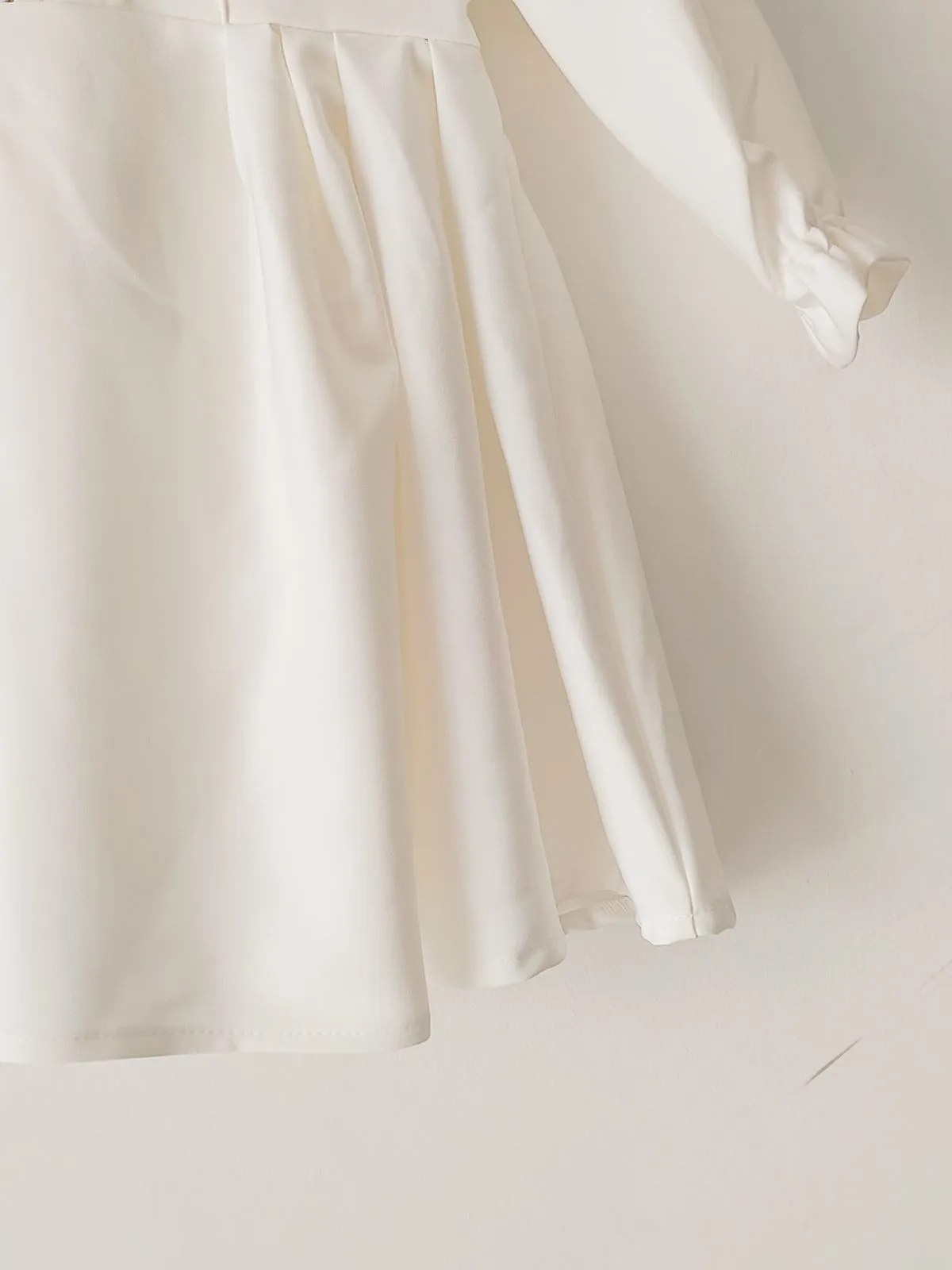 Vestido bordado blanco coquette para niñas - Imagen 3