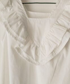 Alternative view of vestido mini volado V de poplín 100% algodón