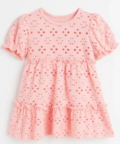 Alternative view of Vestido Renata de Broderie rosa Elastizado