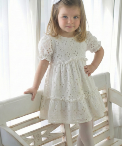 Vestido Renata de Broderie blanco Elastizado