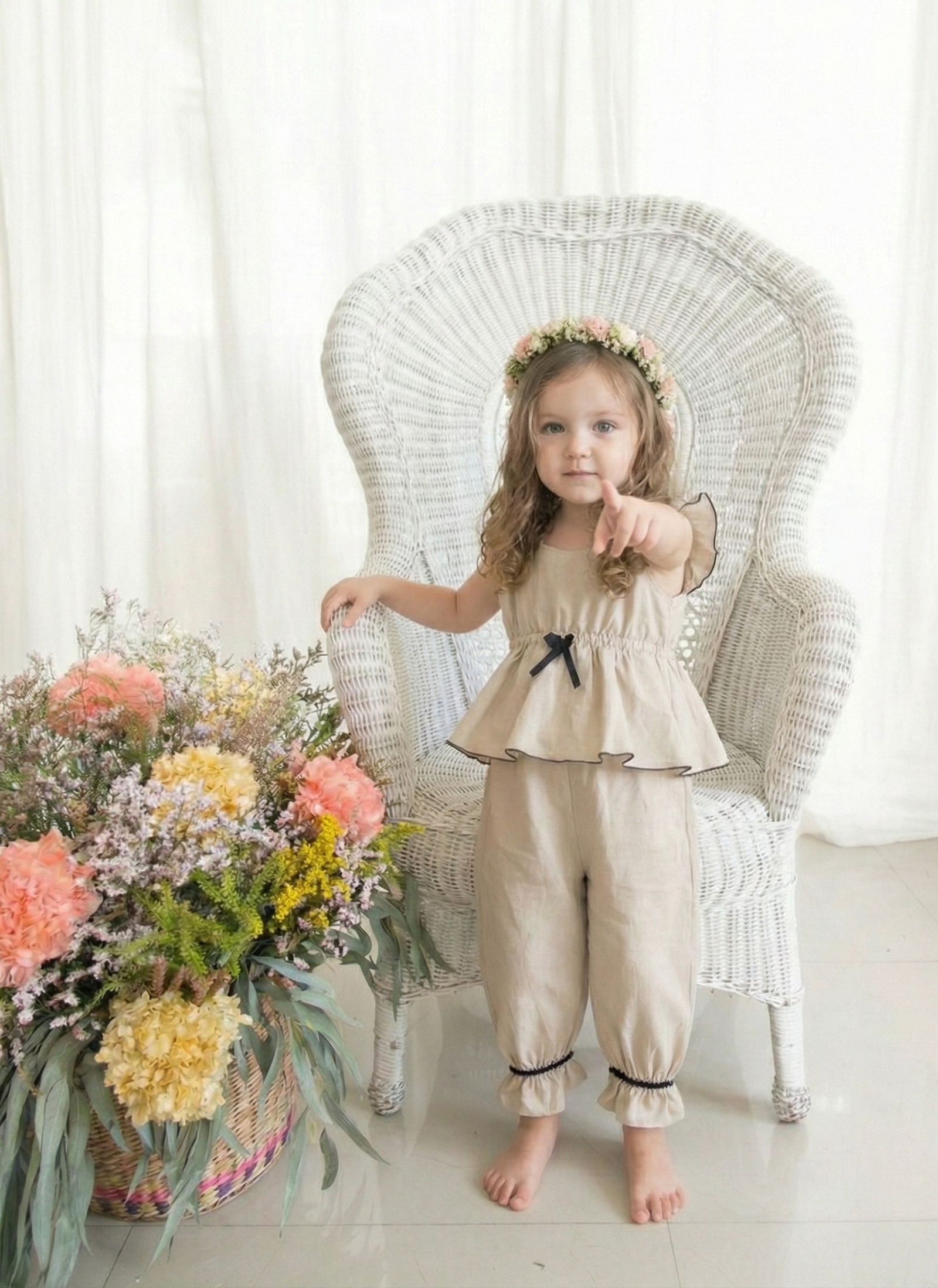 Jumpsuit Bengalina Beige Detalles Negros - Imagen 7