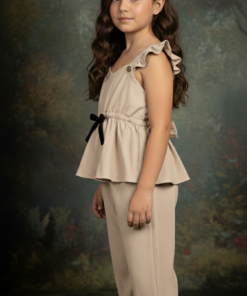 Alternative view of Jumpsuit Bengalina Beige Detalles Negros