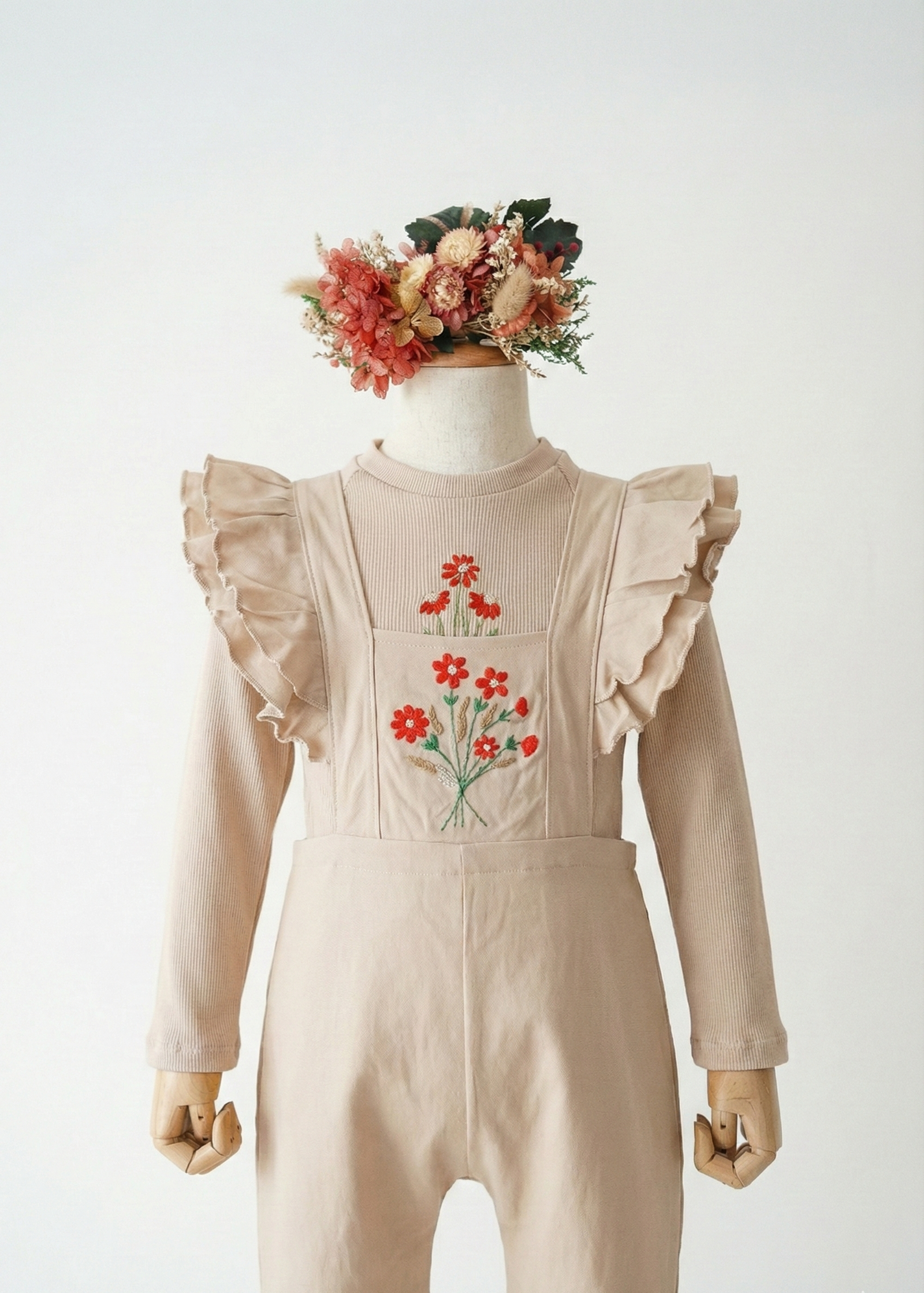 Jumper beige con Margaritas Bordadas