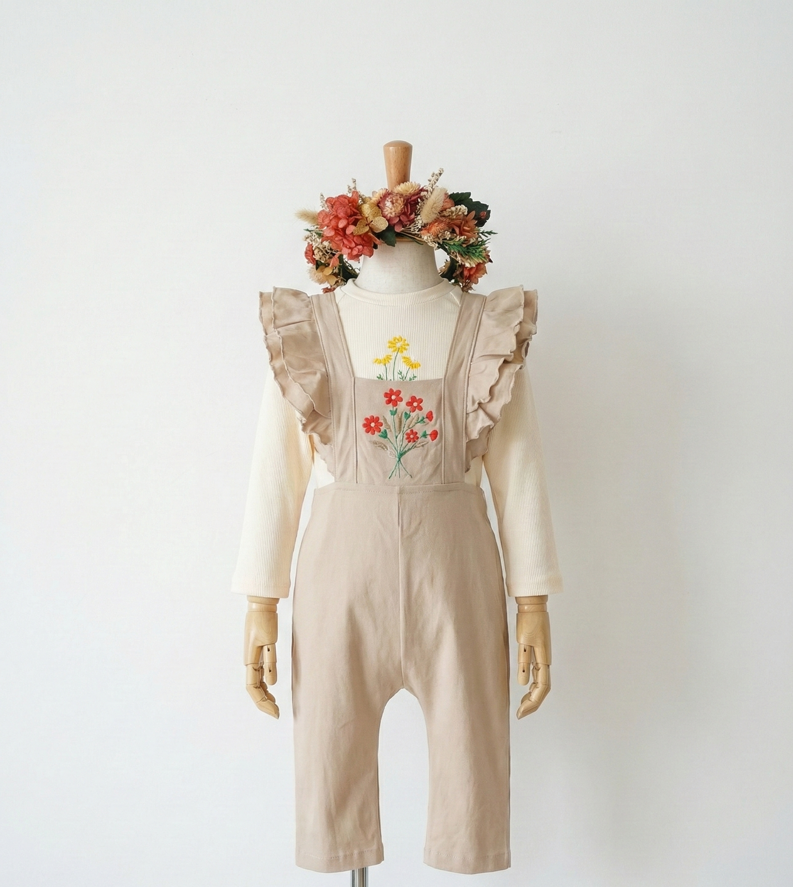 Jumper beige con Margaritas Bordadas - Imagen 10