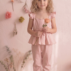 Enterito rosa bebé de bengalina- Jumpsuit Alice