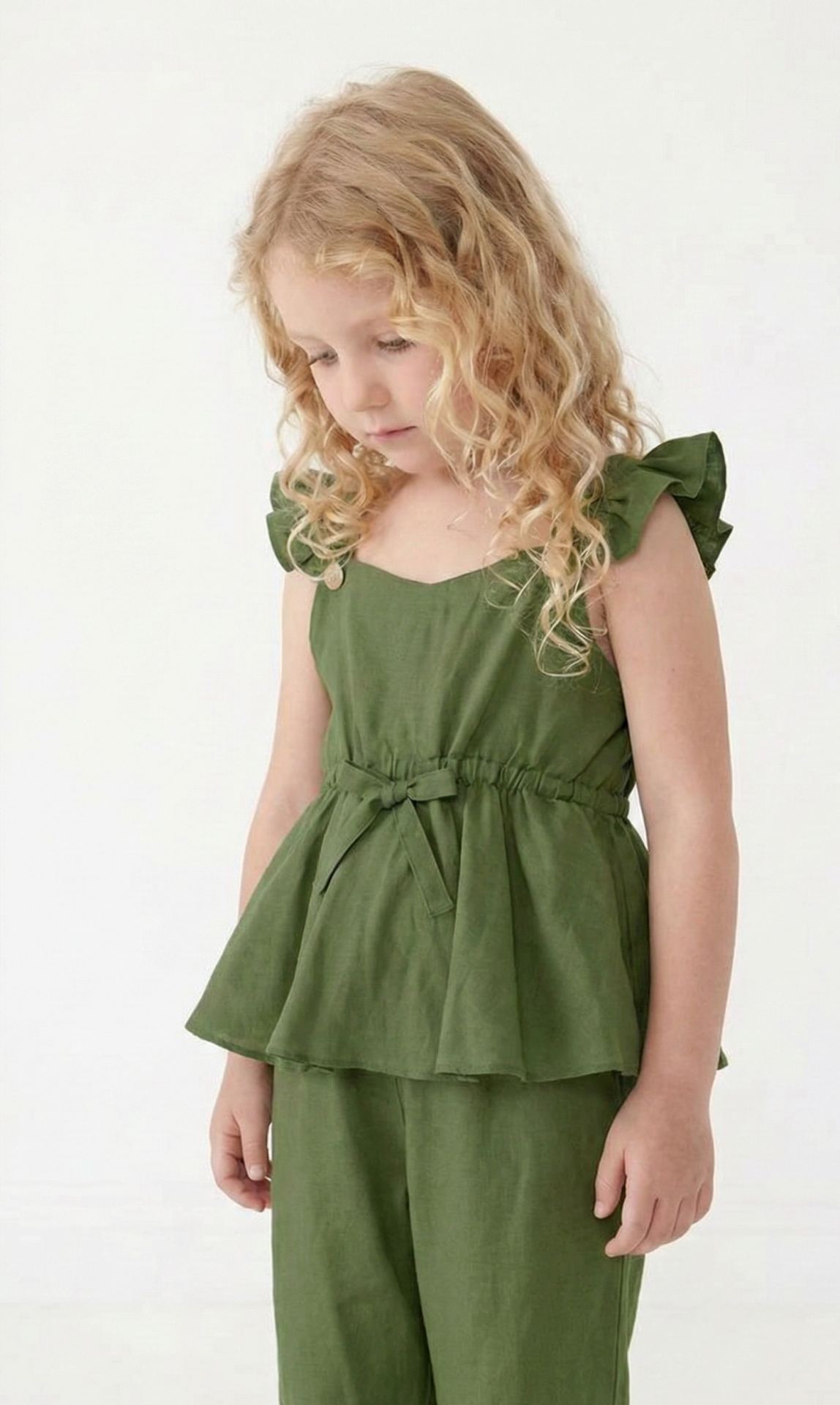 Enterito verde militar de bengalina | Jumpsuit Alice - Imagen 5