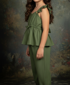 Enterito verde militar de bengalina | Jumpsuit Alice