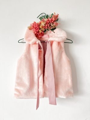 Chaleco Infantil de Polar con Cuello Bebé Alto – Rosa bebé