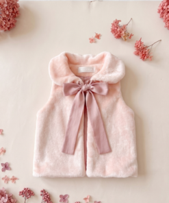Alternative view of Chaleco Infantil de Polar con Cuello Bebé Alto – Rosa bebé