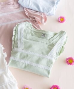 Alternative view of Remera infantil coquette de jersey verde | Begoña