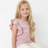 remera infantil coquette de jersey rosa con puntilla y mangas con volados – Begoña Boutiqu