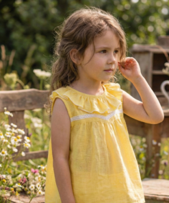 La blusa infantil boho romántica amarilla