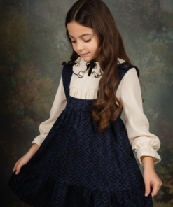 Alternative view of Combo Susurros del Bosque | Vestido Bengalina Azul + Blusa Morley