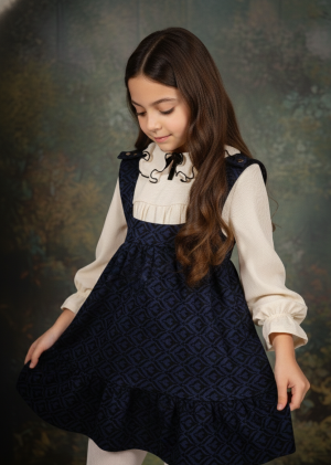 Alternative view of Combo Susurros del Bosque | Vestido Bengalina Azul + Blusa Morley