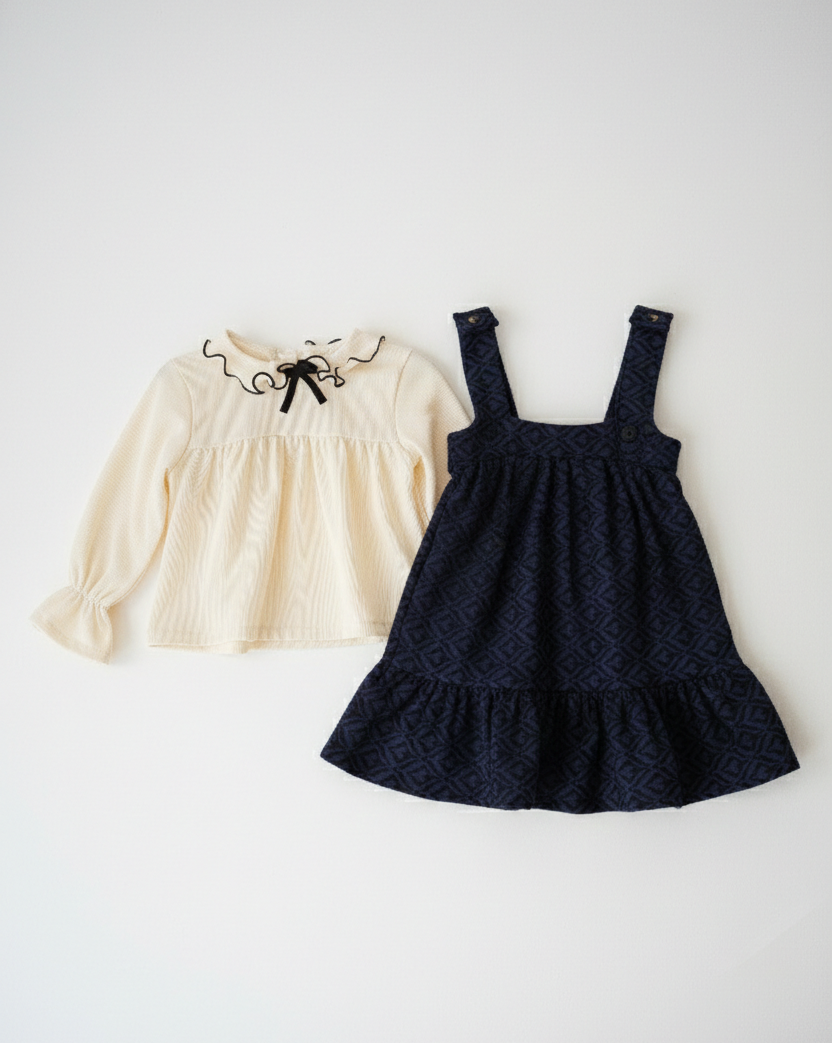 Combo Susurros del Bosque | Vestido Bengalina Azul + Blusa Morley